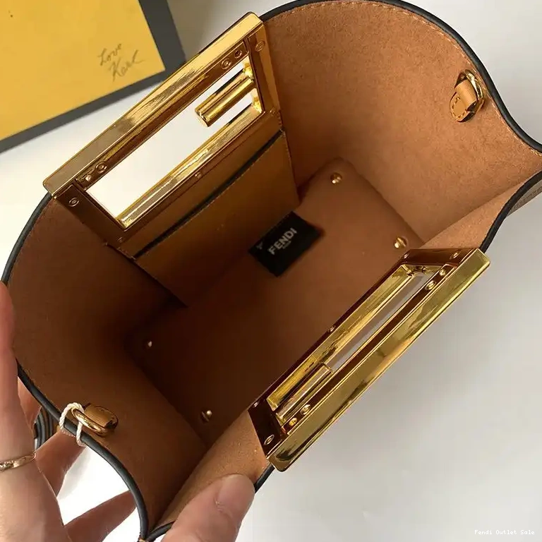 Affordable Small Leather Bag Brown Calf Fendi In Way 0430